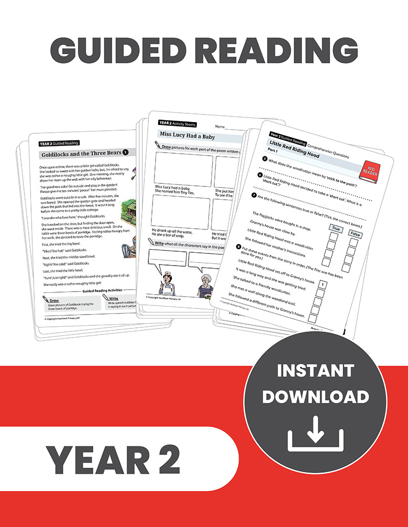 Year 2 Comprehension and Guided Reading: INSTANT DOWNLOAD