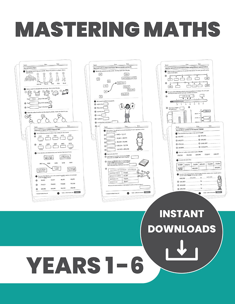 Years 1 to 6 Mastering the Maths Curriculum: INSTANT DOWNLOAD