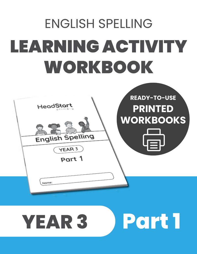 Year 3 Spelling Learning Activity Workbook: PART 1