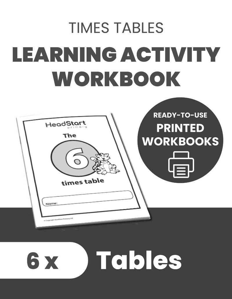 Times Tables Learning Activity Workbook: 6 X TABLES