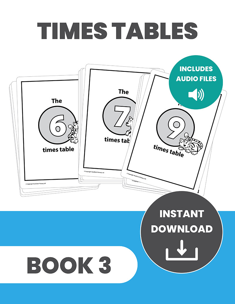 Learn Your Times Tables Book 3 (6x, 7x, 9x): INSTANT DOWNLOAD