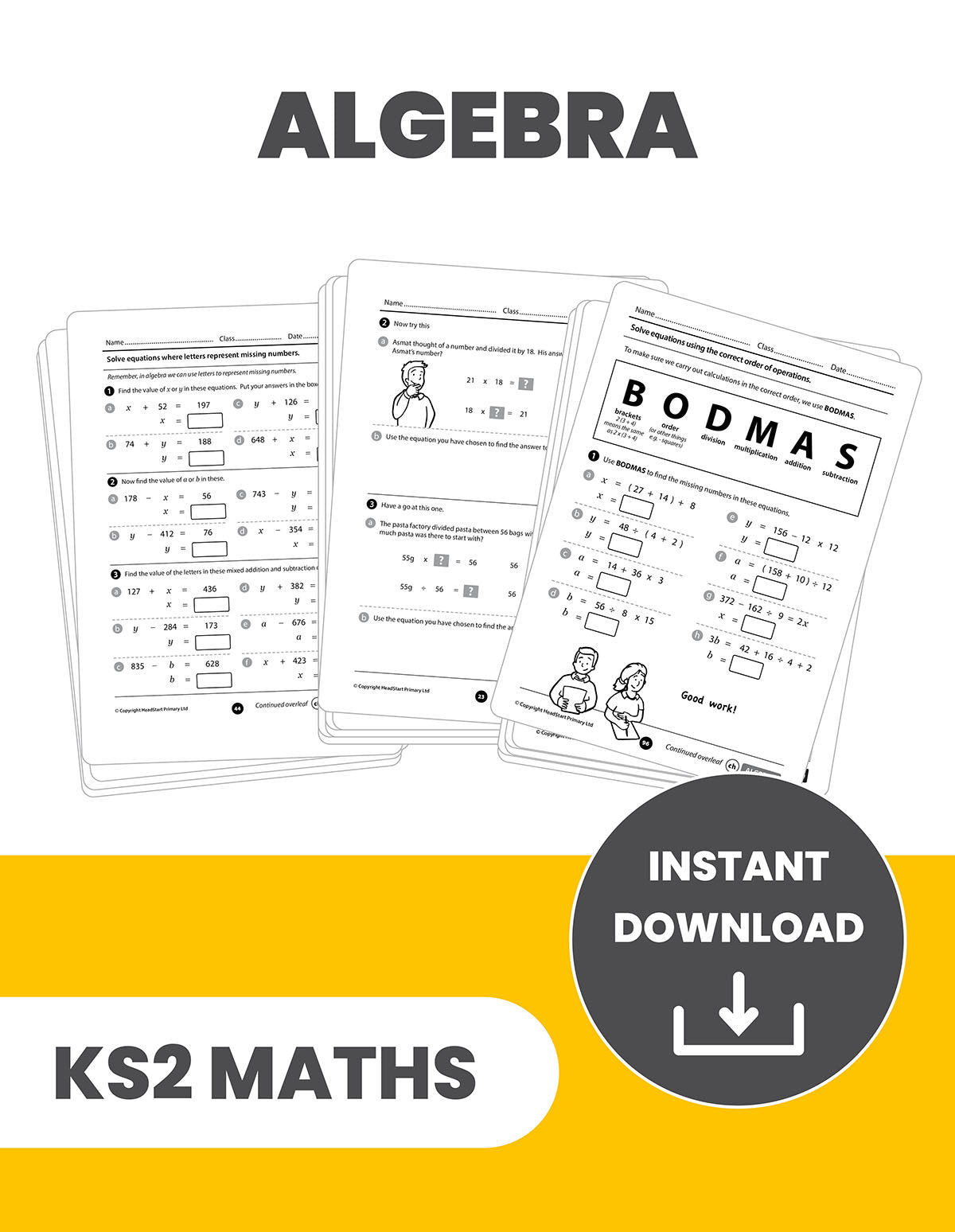 The Algebra Book: INSTANT DOWNLOAD