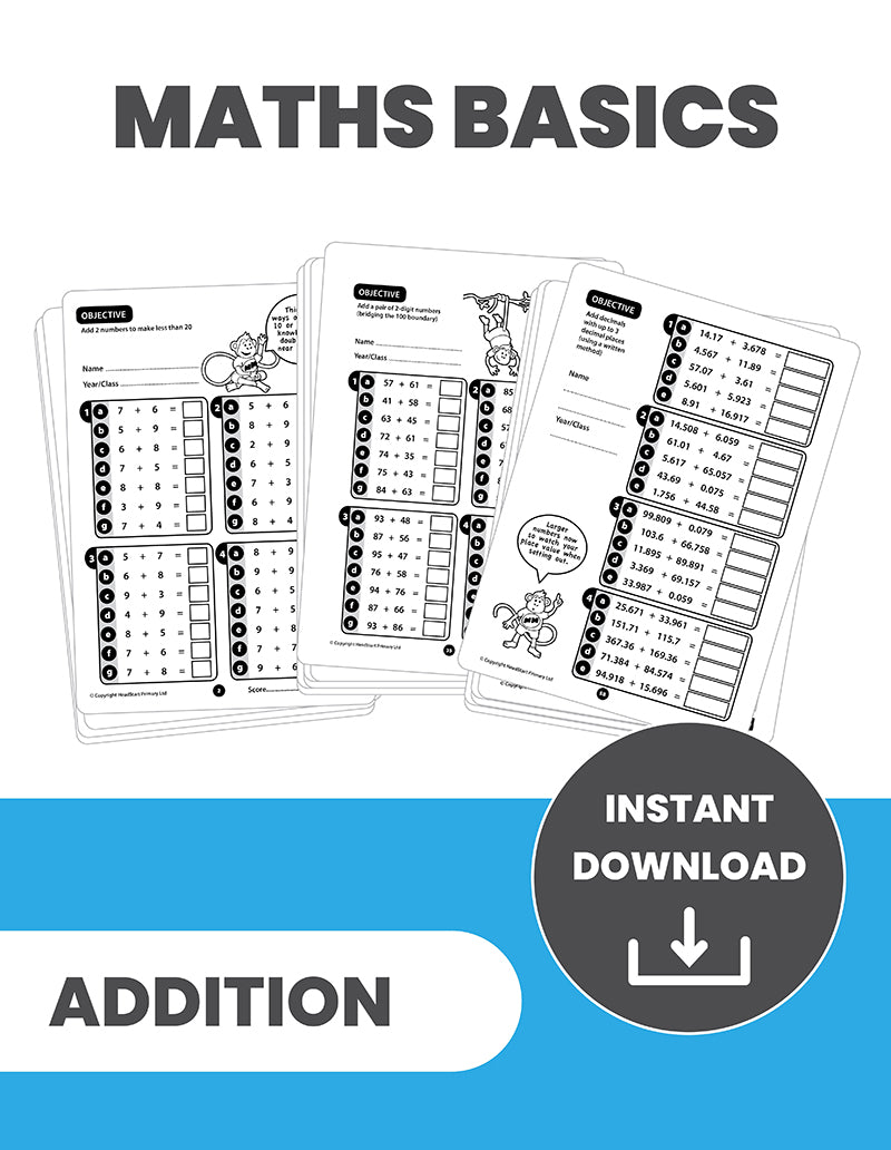 Maths Addition Booklet.pdf The Addition Book: INSTANT DOWNLOAD – HeadStart Primary