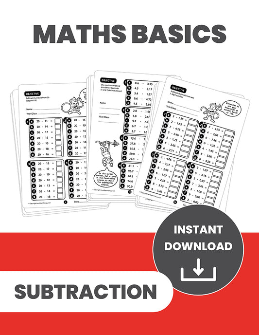 The Subtraction Book: INSTANT DOWNLOAD
