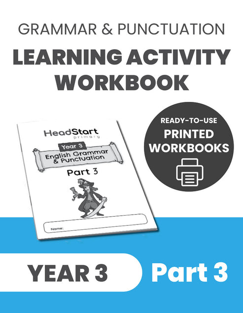 Year 3 Grammar & Punctuation Learning Activity Workbook: PART 3 ...