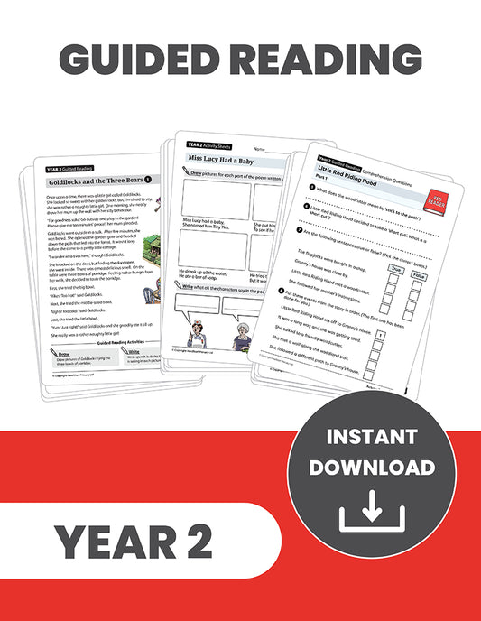 Year 2 Comprehension and Guided Reading: INSTANT DOWNLOAD