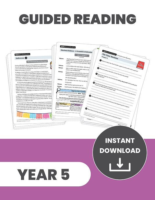 Year 5 Comprehension and Guided Reading: INSTANT DOWNLOAD