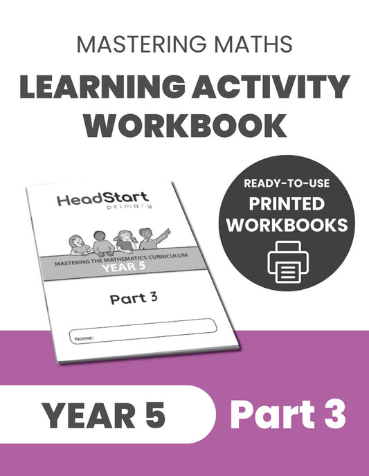 Year 5 Mastering the Maths Curriculum Learning Activity Workbook: PART 3