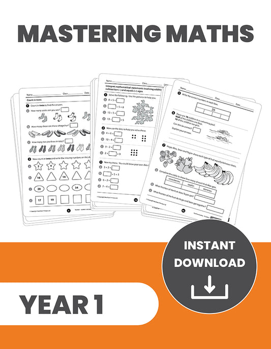 Year 1 Mastering the Maths Curriculum: INSTANT DOWNLOAD