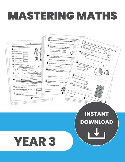 Year 3 Mastering the Maths Curriculum: INSTANT DOWNLOAD