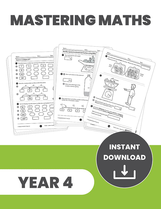 Year 4 Mastering the Maths Curriculum: INSTANT DOWNLOAD