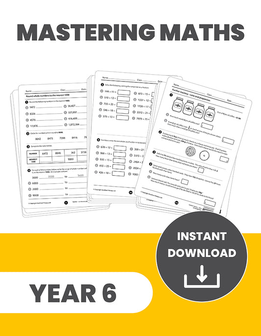 Year 6 Mastering the Maths Curriculum: INSTANT DOWNLOAD