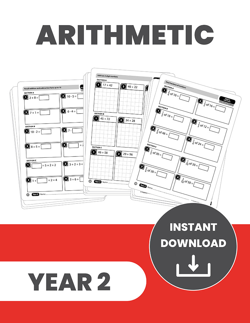 Year 2 Mastering the Arithmetic Curriculum: INSTANT DOWNLOAD
