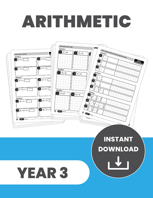 Year 3 Mastering the Arithmetic Curriculum: INSTANT DOWNLOAD