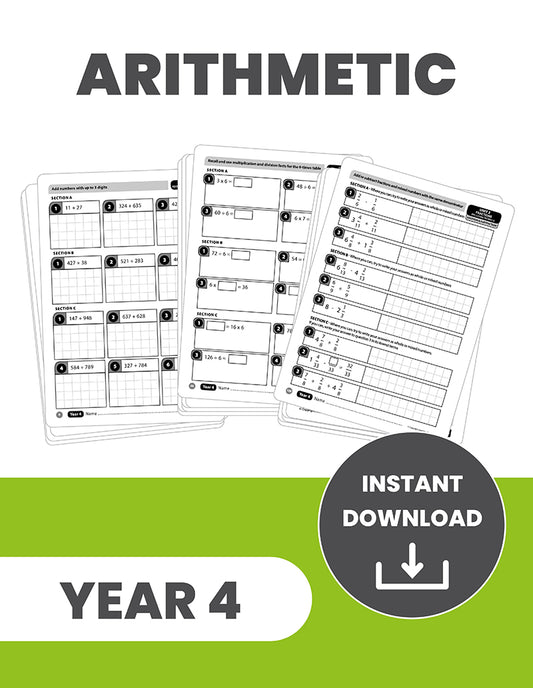 Year 4 Mastering the Arithmetic Curriculum: INSTANT DOWNLOAD