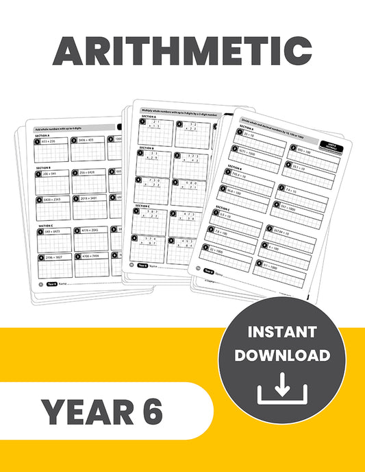 Year 6 Mastering the Arithmetic Curriculum: INSTANT DOWNLOAD