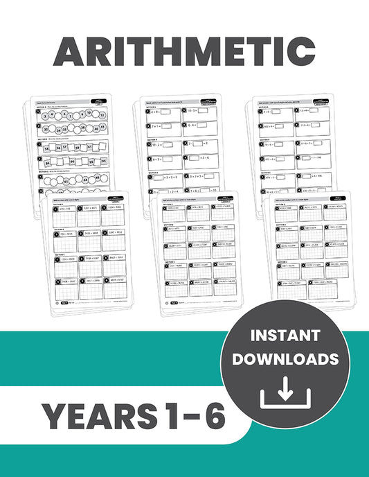 Years 1 to 6 Mastering the Arithmetic Curriculum: INSTANT DOWNLOADS
