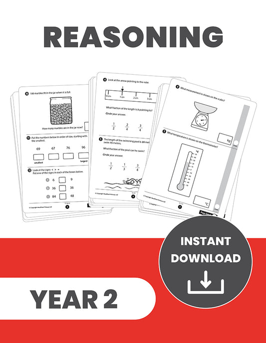 Year 2 Maths Content Domain Reasoning Tests: INSTANT DOWNLOAD