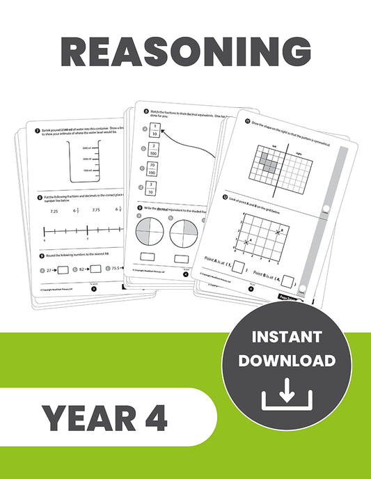 Year 4 Maths Content Domain Reasoning Tests: INSTANT DOWNLOAD