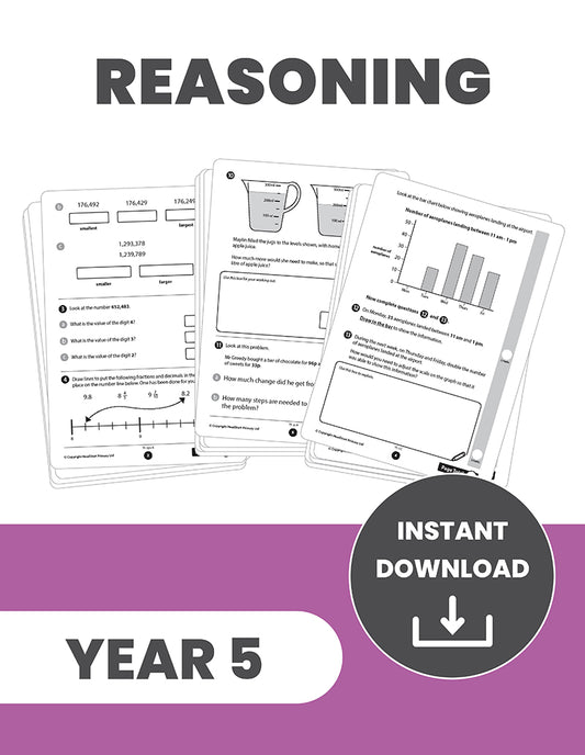 Year 5 Maths Content Domain Reasoning Tests: INSTANT DOWNLOAD