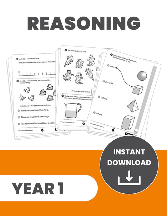 Year 1 Maths Content Domain Reasoning Tests: INSTANT DOWNLOAD