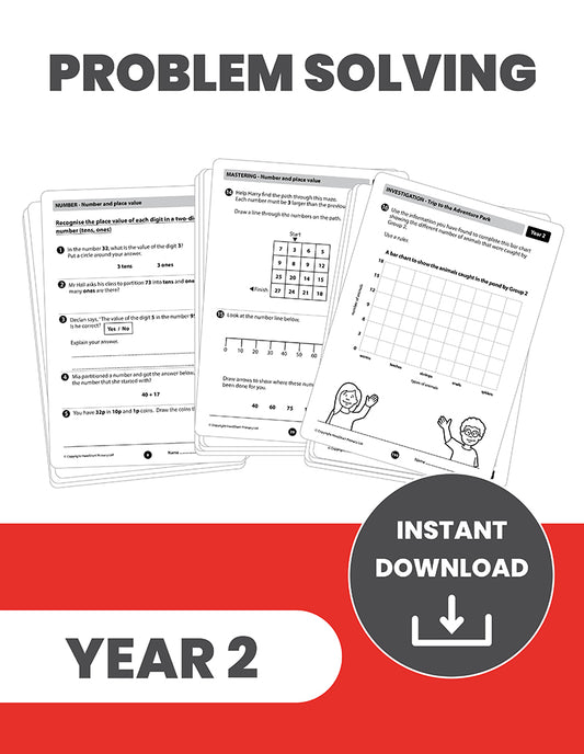 Year 2 Problem Solving, Reasoning and Investigating: INSTANT DOWNLOAD