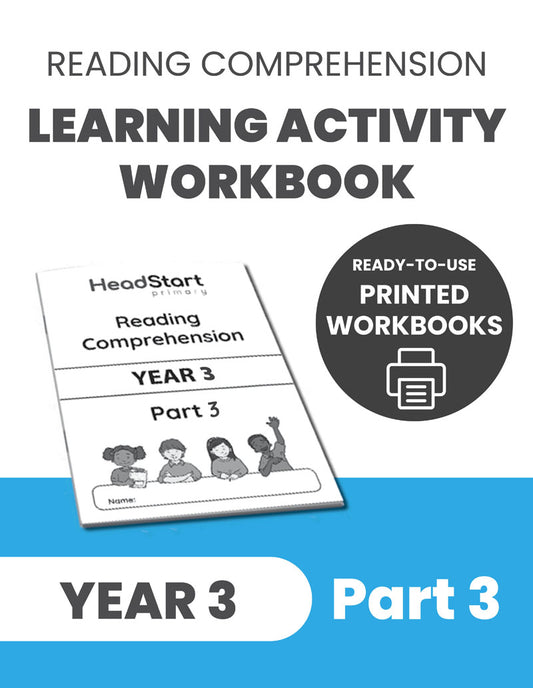 Year 3 Reading Comprehension Learning Activity Workbook: PART 3
