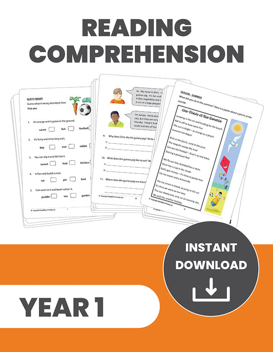 Year 1 Reading Comprehension: INSTANT DOWNLOAD