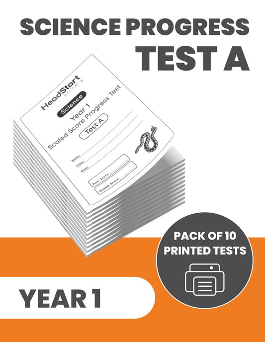 Year 1 Science Progress Test A: PACK OF 10 PRINTED TESTS