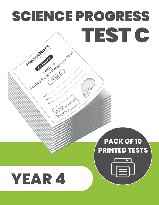Year 4 Science Progress Test C: PACK OF 10 PRINTED TESTS