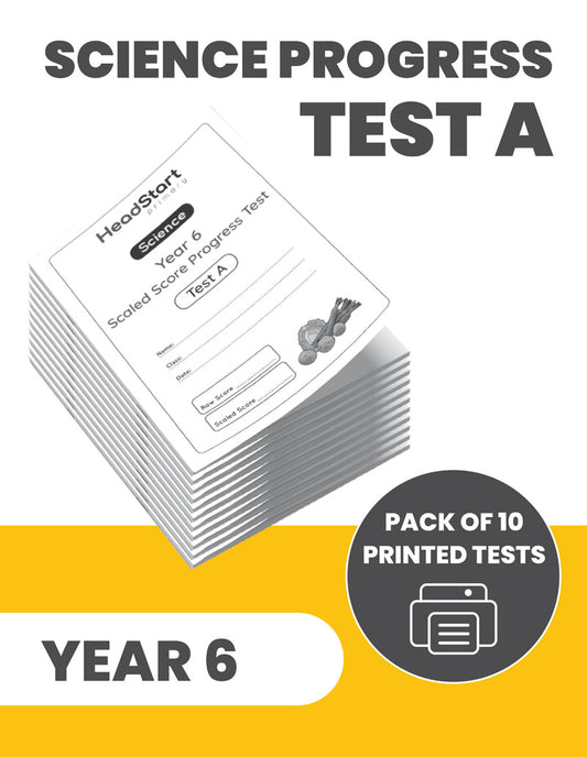 Year 6 Science Progress Test A: PACK OF 10 PRINTED TESTS