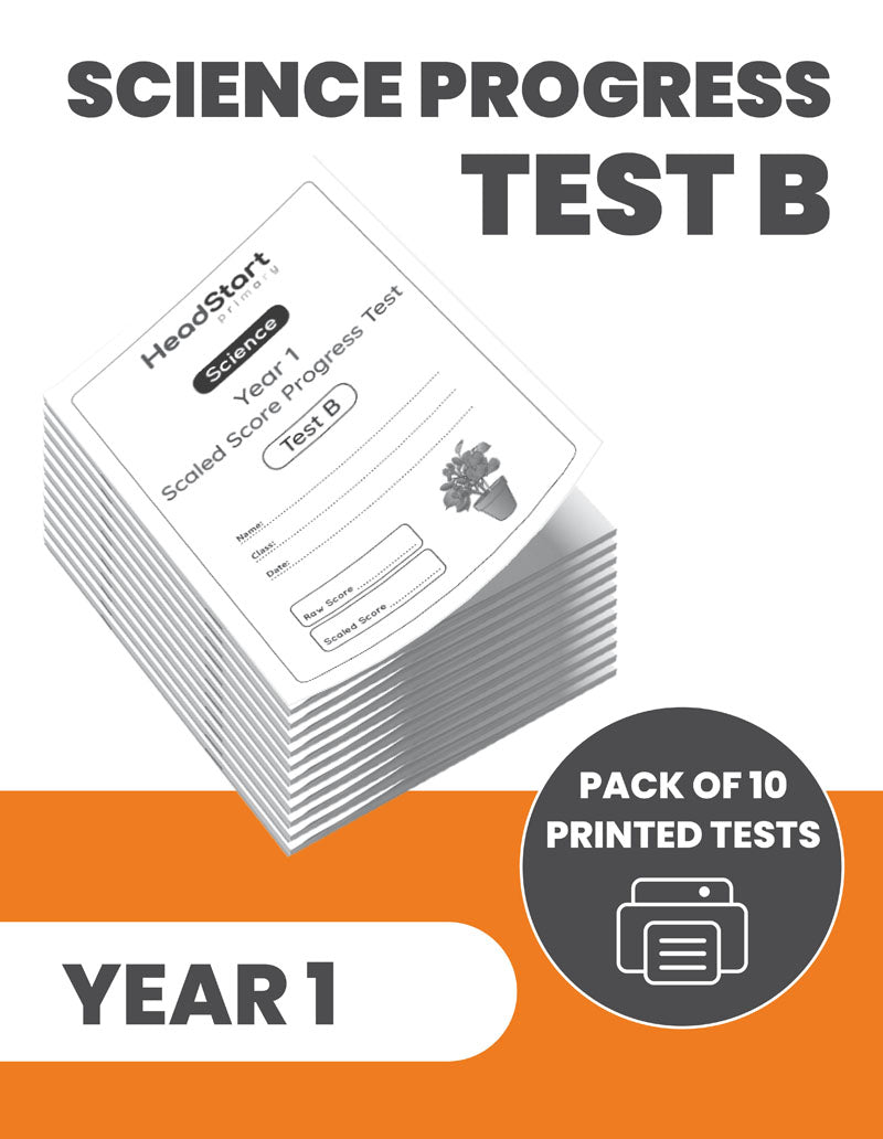Year 1 Science Progress Test B: PACK OF 10 PRINTED TESTS
