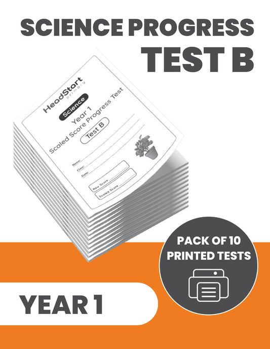 Year 1 Science Progress Test B: PACK OF 10 PRINTED TESTS
