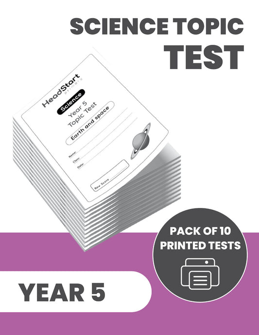 Year 5 Science Topic Test EARTH AND SPACE: PACK OF 10 PRINTED TESTS
