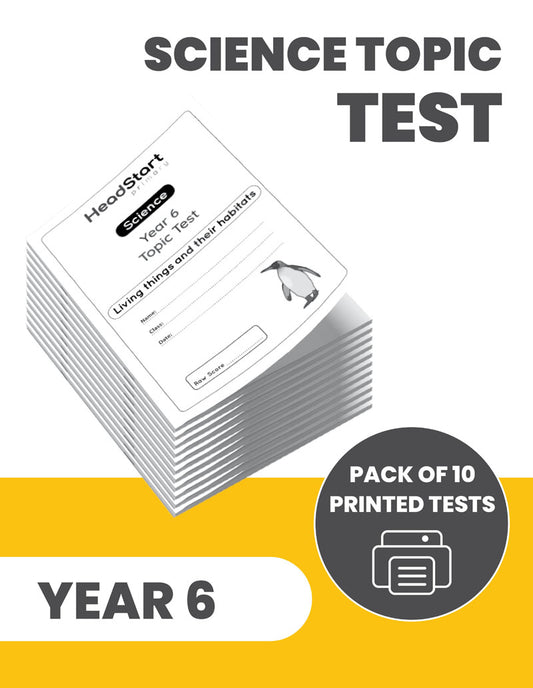Year 6 Science Topic Test LIVING THINGS AND THEIR HABITATS: PACK OF 10 PRINTED TESTS