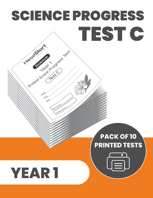 Year 1 Science Progress Test C: PACK OF 10 PRINTED TESTS