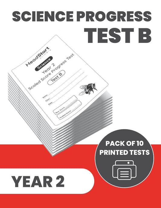 Year 2 Science Progress Test B: PACK OF 10 PRINTED TESTS