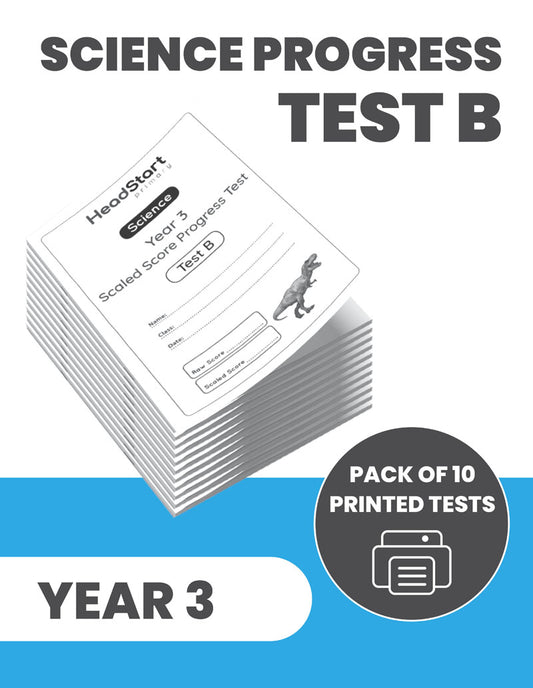 Year 3 Science Progress Test B: PACK OF 10 PRINTED TESTS