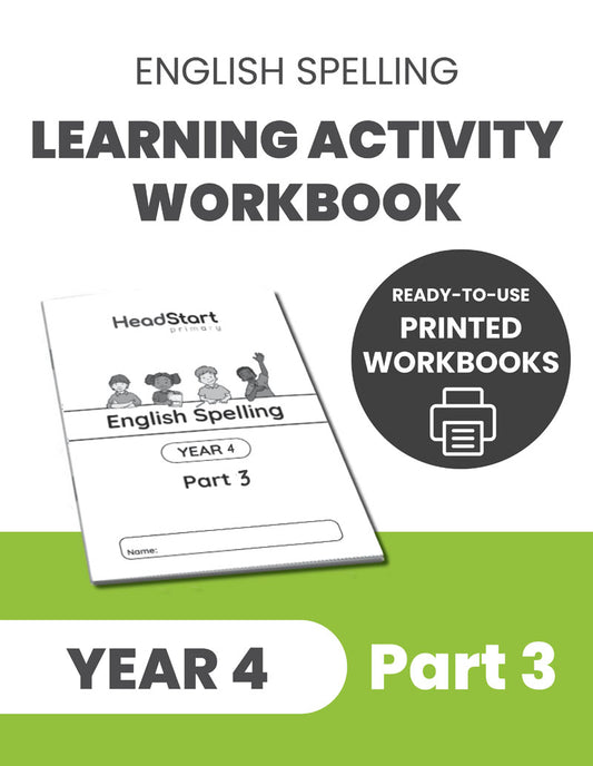 Year 4 Spelling Learning Activity Workbook: PART 3