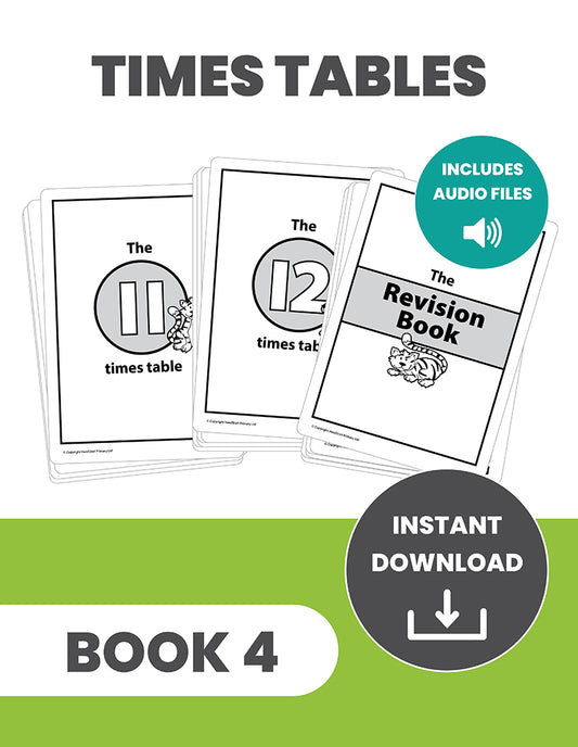 Learn Your Times Tables Book 4 (11x, 12x and revision): INSTANT DOWNLOAD